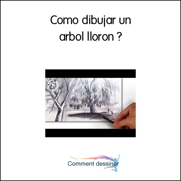 Como dibujar un arbol lloron